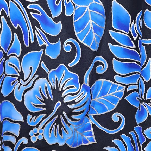 Maxine Instant Minimizer Faux Skirtini Black/Blue/Metallic Silver Plus Size 26W - Picture 2 of 10